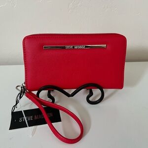 Steve Madden Bold Red Clutch Wristlet